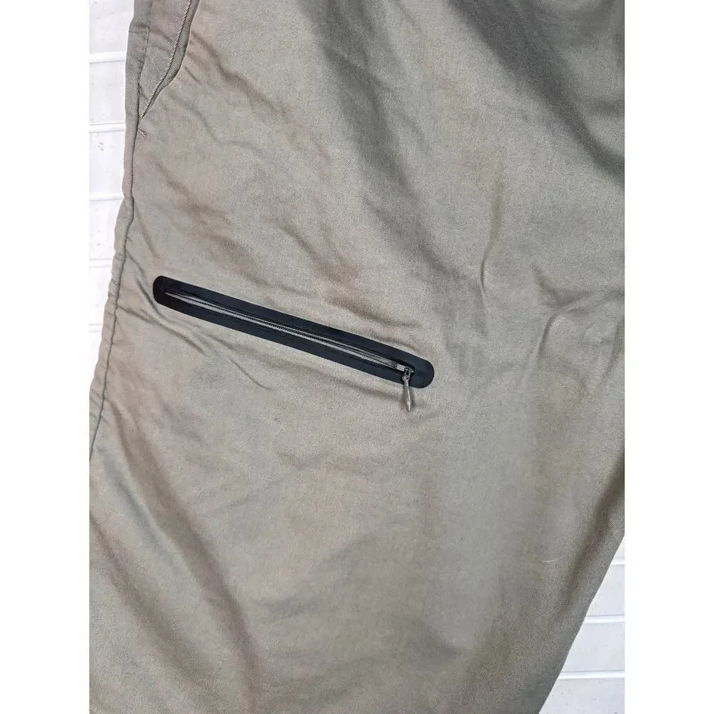 Puma Shorts Men’s 32 Dark Army Green Golf Bermuda Team Khaki Zip Pockets